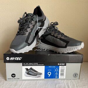 Hi-Tec Men's Trail Shoe Castle Rock/ Microchip/ Black Size 9 Hiking Outdoor NEW